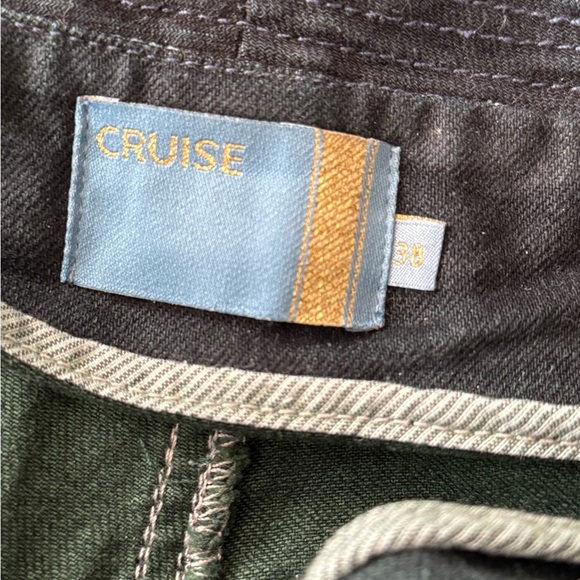 Cruise Designer Womens Tie Waist Green Stone Wash Jeans Size 38 - Picture 7 of 12